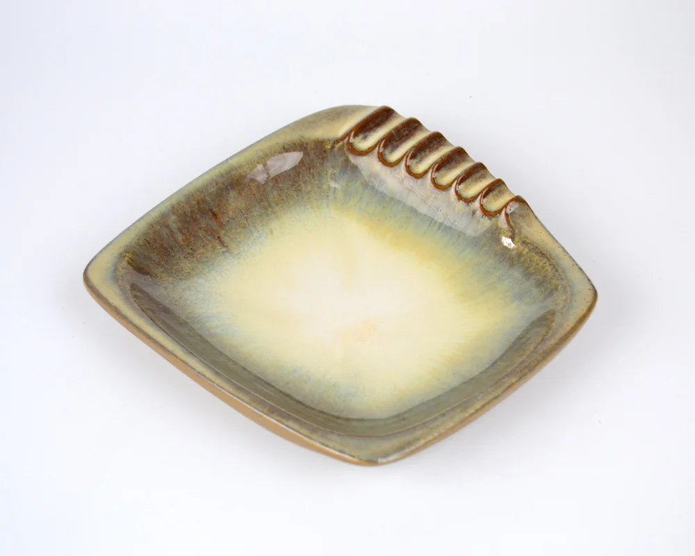 1950s Large Rectangular Ashtray — peter pots pottery